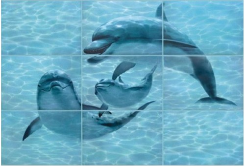 Лазурь панно аква (дельфины)
