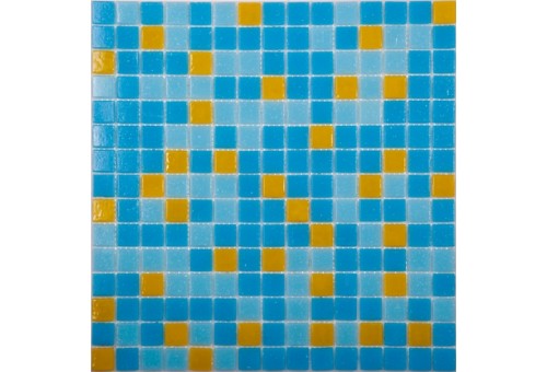MIX10 желто-голубой  (бумага)  NS mosaic