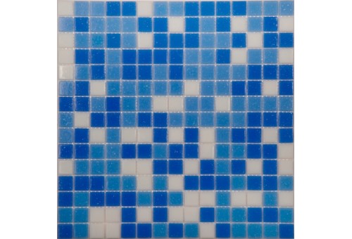 MIX14 бело-синий  (бумага) NS mosaic