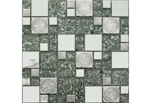 MS-620 метал стекло (23*48*8) 300*300 Ns-mosaic