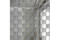 Зеркальная мозаика Серебро/Хрусталь С50Х50 с чипом 25 х 25
