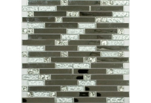 MS-605 метал  стекло  (15х48х98x6) 305*298 Ns-mosaic