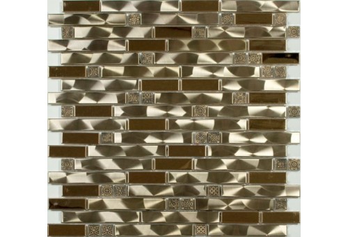 MS-609 метал  керамика  (15х48х98x6) 305*298 Ns-mosaic